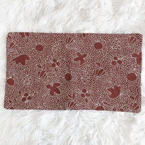 West Elm Embroidered Vintage Floral Pillow Cover Plum 12x21 NEW